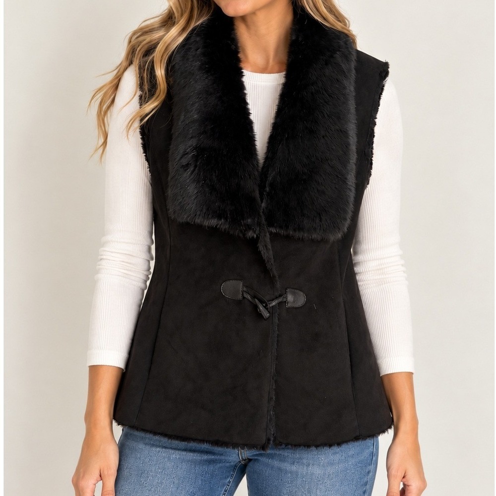 Zozo Faux Suede Vest Quiet Luxury Old Money Dark Academia Mob Wife Glam Cozy